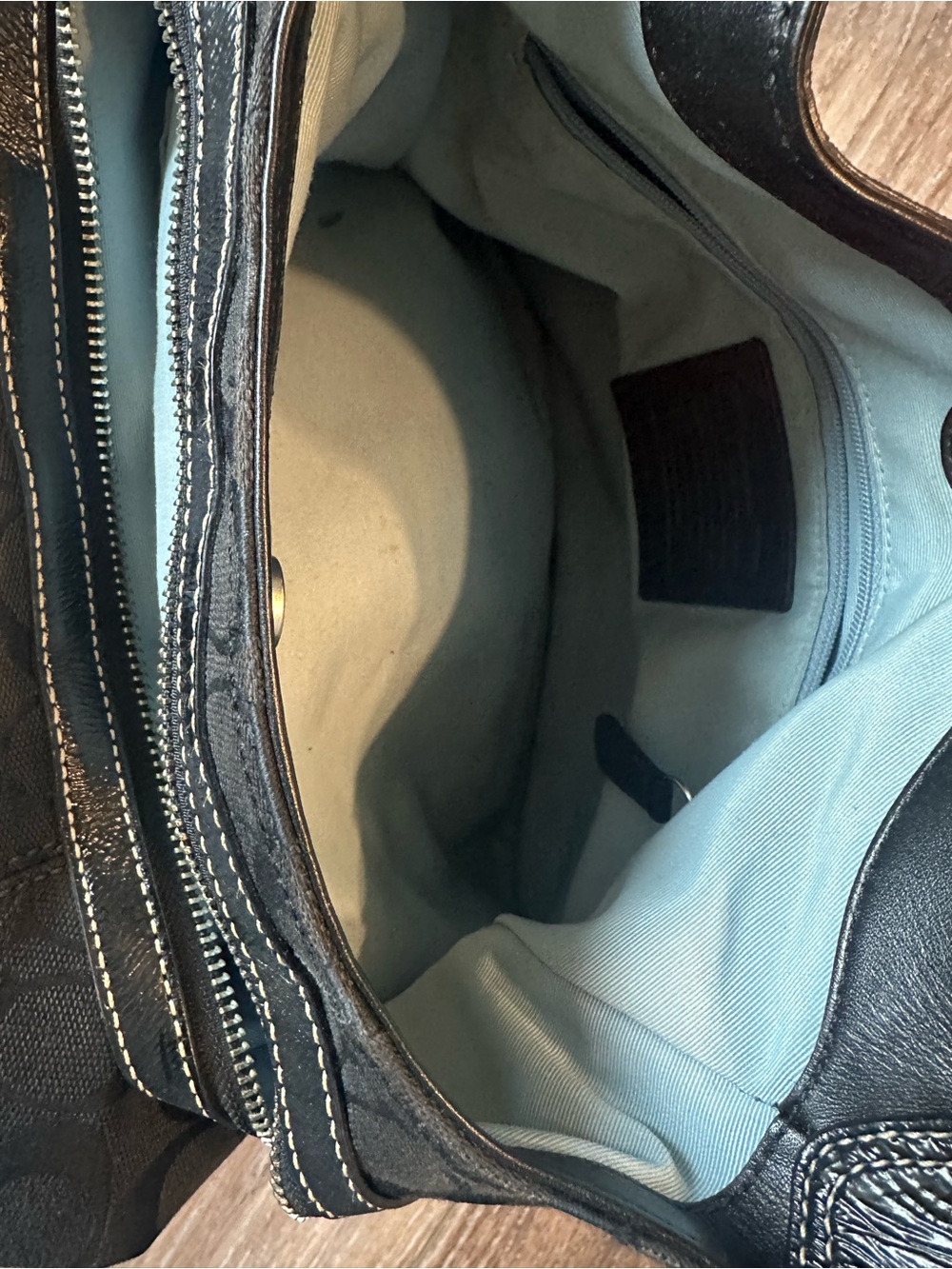 Coach Black SoHo Lynn Signature Hobo Bag with Buckle Accent - Picture 4 of 10